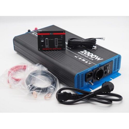 2000ATS5-500x500 2000W / 4000W Inverter Onda Pura DC-AC ATS con circuito priorità e comando remoto - immagine 1